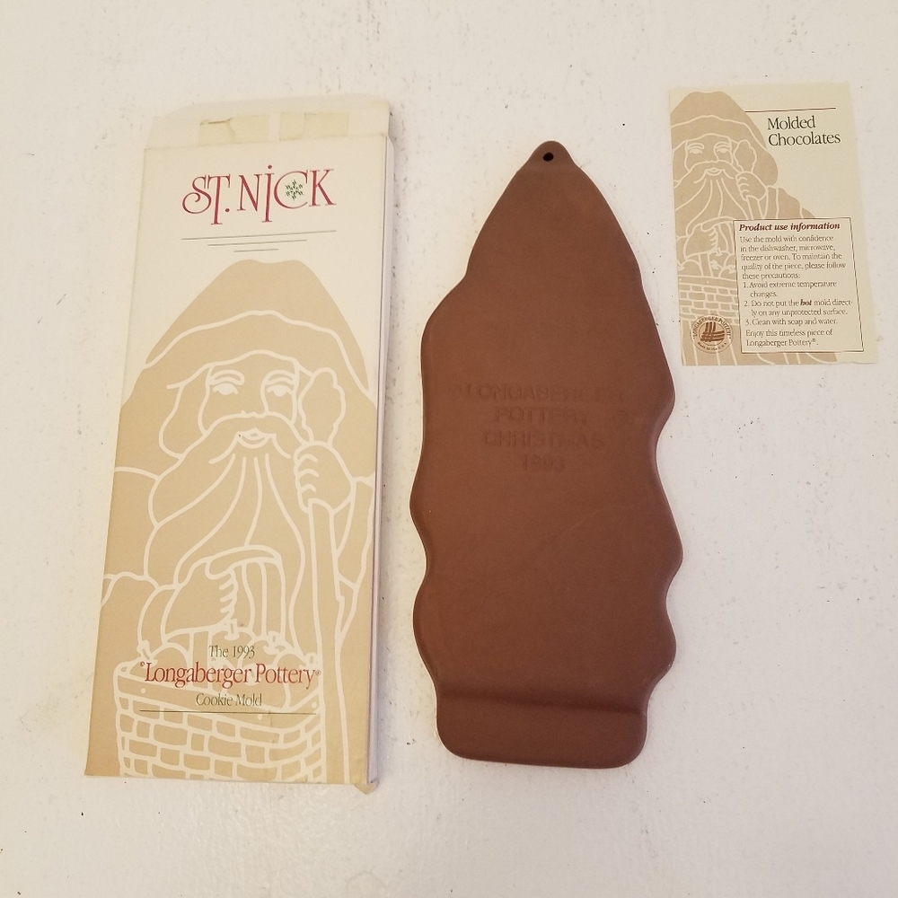 The 1993 Longaberger St. Nick Pottery Cookie Mold